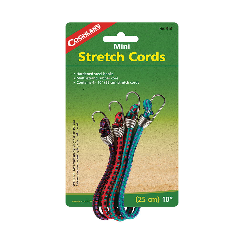 Mini Stretch Cords - 10" - 4 Pack