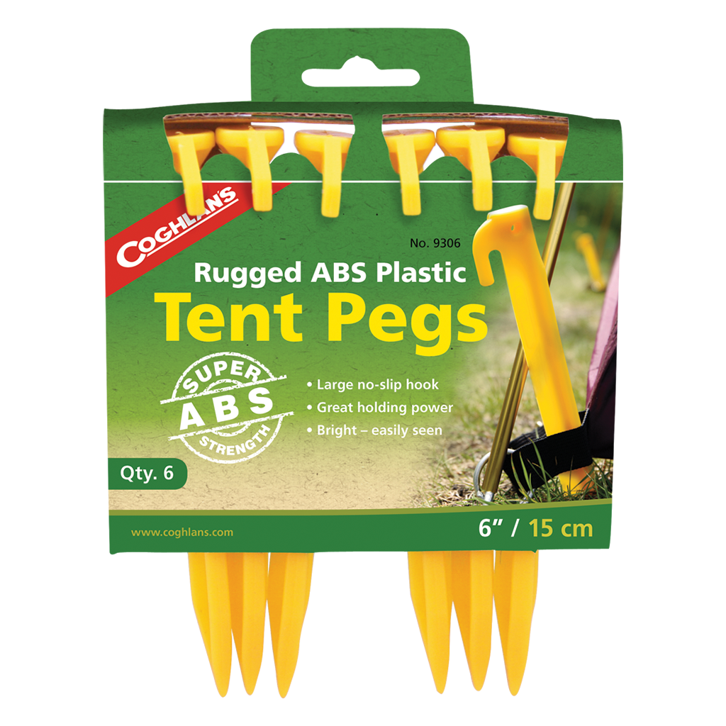 ABS Tent Pegs - 6" - 6 Pack