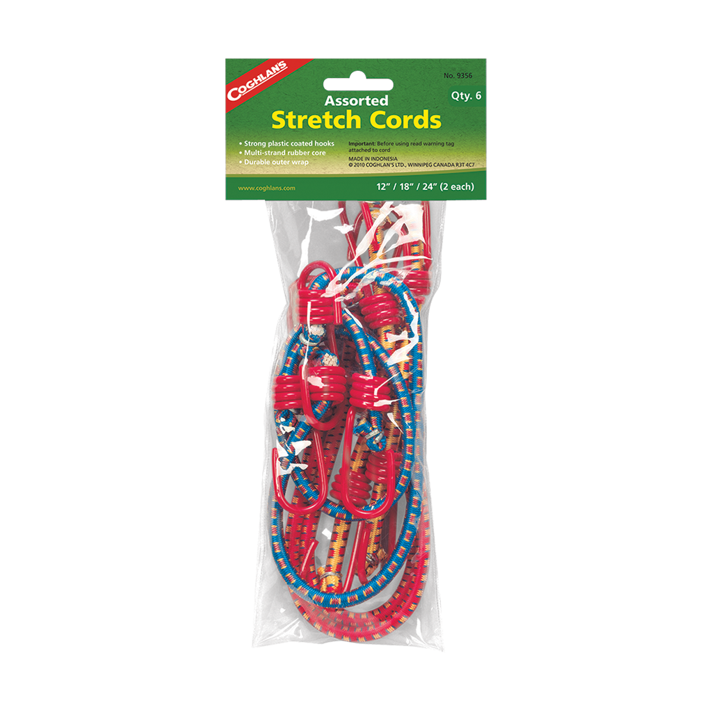 Assorted Stretch Cords - 6 Pack