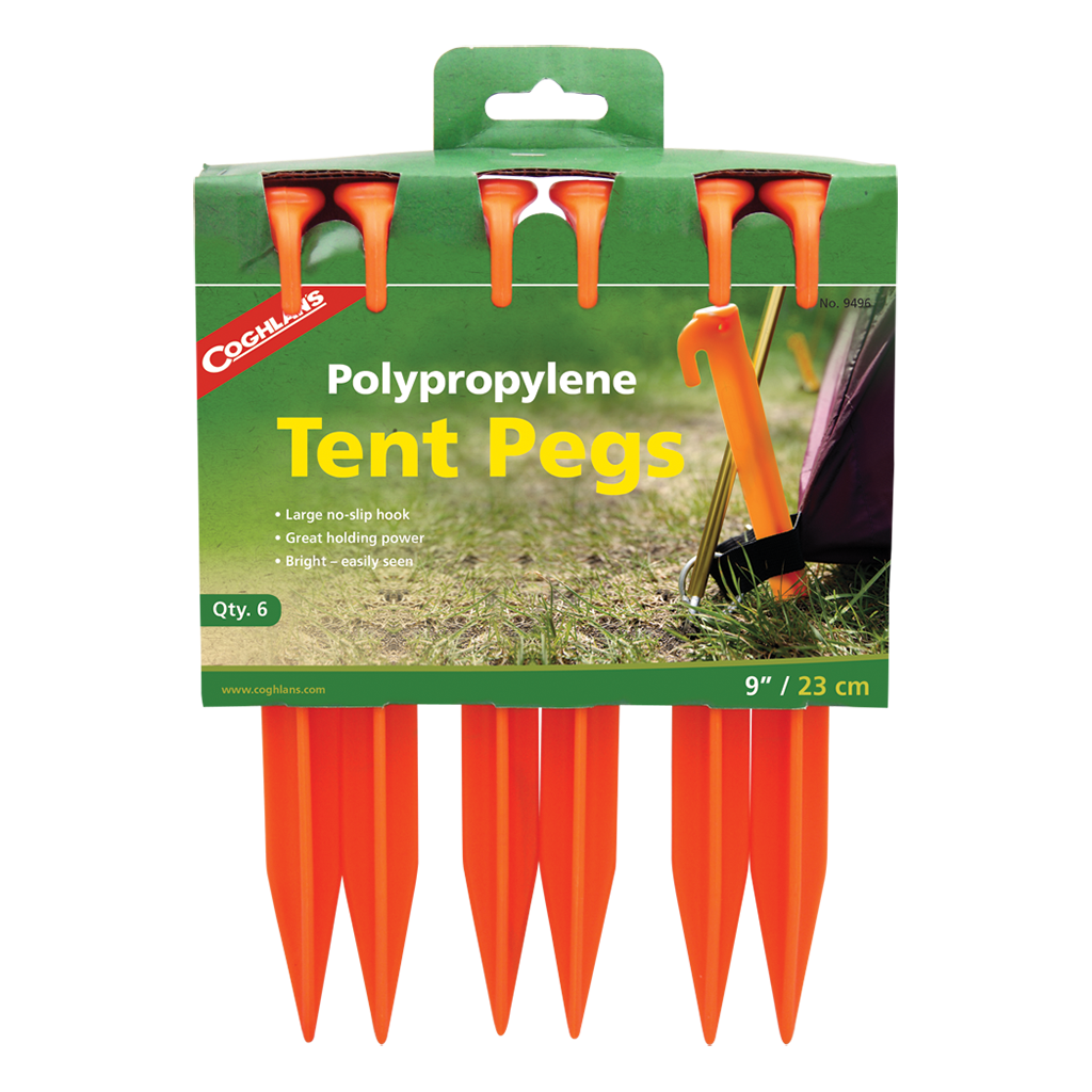 Poly Tent Pegs - 9" - 6 Pack