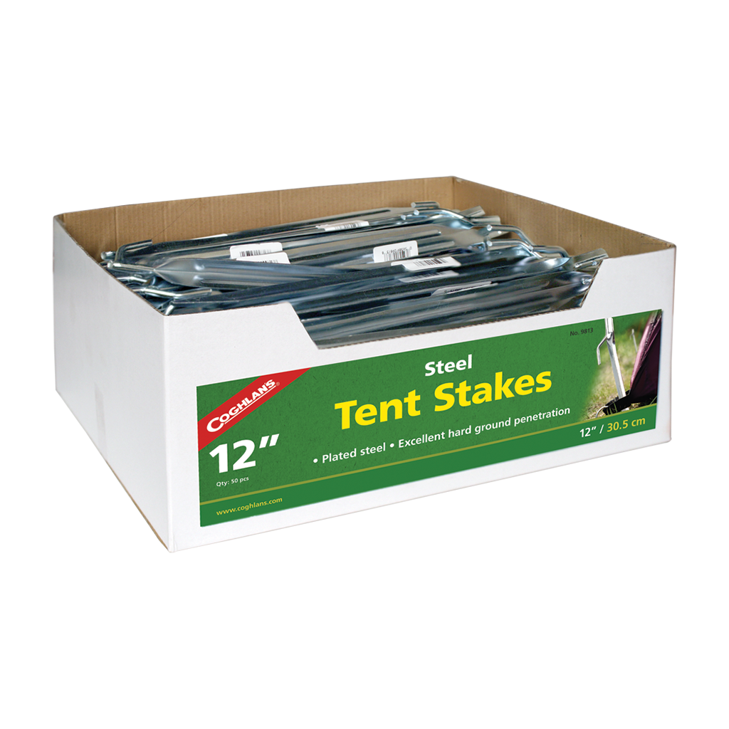 Steel Tent Stakes - 12" - Bulk