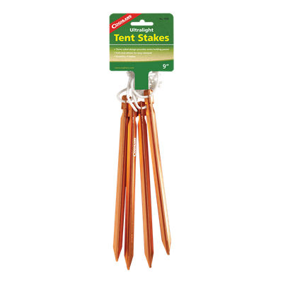 Ultralight Tent Stakes - 9" - 4 Pack