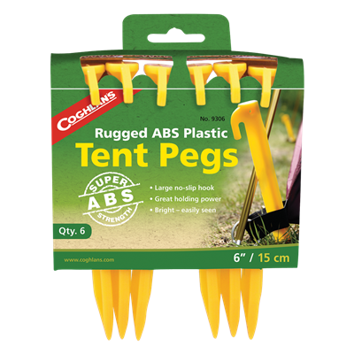 ABS Tent Pegs - 6" - 6 Pack