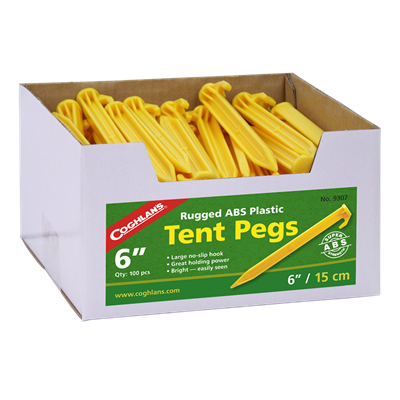 ABS Tent Pegs - 6" - Bulk