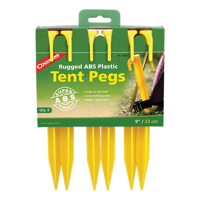 ABS Tent Pegs - 9" - 6 Pack