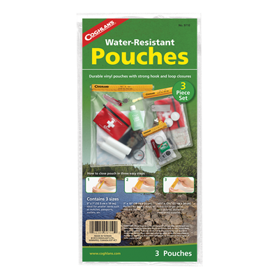 Water Resistant Pouches - 3 Pack