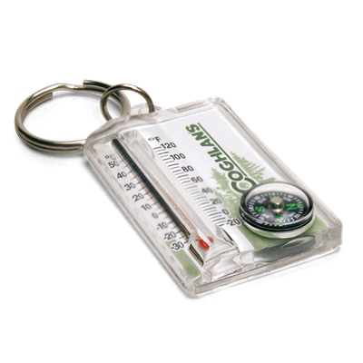 Thermometer & Compass Key Ring