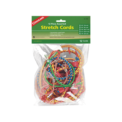 Assorted Stretch Cords - 12 Pack