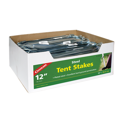 Steel Tent Stakes - 12" - Bulk